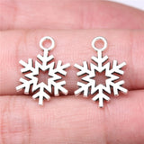 WYSIWYG 40pcs Charms 19x14mm Snowflake Charms For Jewelry Making DIY Jewelry Findings Antique Silver Color Alloy Charms Pendant