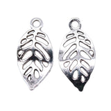 WYSIWYG 40pcs Charms 23x11mm Leaf Charms For Jewelry Making DIY Jewelry Findings Antique Silver Color Alloy Charms Pendant