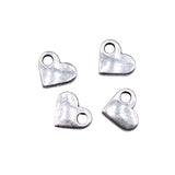 WYSIWYG 40pcs Charms 9x8mm Heart Charms For Jewelry Making DIY Jewelry Findings Antique Silver Color Alloy Charms Pendant