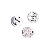 WYSIWYG 40pcs Charms 9x9mm Made In Usa Charms For Jewelry Making DIY Jewelry Findings Antique Silver Color Alloy Charms Pendant
