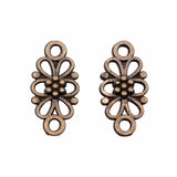 WYSIWYG 40pcs Flower Connector Connector DIY Jewelry Findings Accessories Charms H0365 Antique Silver Color 16x8mm