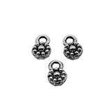 WYSIWYG 40pcs Small Flower Pendant Charms For Jewelry Making 5x9mm Antique Silver Color Jewelry Accessories