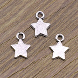 40pcs Star Charms Handmade Accessories 3 Colors Kc Gold Color Antique Copper Antique Silver Color 10x7mm EF3966