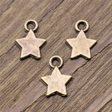 40pcs Star Charms Handmade Accessories 3 Colors Kc Gold Color Antique Copper Antique Silver Color 10x7mm EF3966