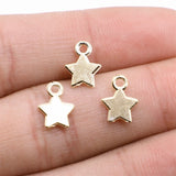 40pcs Star Charms Handmade Accessories 3 Colors Kc Gold Color Antique Copper Antique Silver Color 10x7mm EF3966
