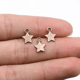 40pcs Star Charms Handmade Accessories 3 Colors Kc Gold Color Antique Copper Antique Silver Color 10x7mm EF3966