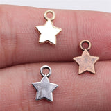 40pcs Star Charms Handmade Accessories 3 Colors Kc Gold Color Antique Copper Antique Silver Color 10x7mm EF3966
