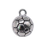 WYSIWYG 4pcs 11x11x11mm 3D Soccer Ball Charm Football Charms For Jewelry Making Soccer Charms 3D Soccer Ball