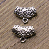 WYSIWYG 4pcs 13x19mm Pendant Charm Clip Clasp Bail Beads Hanging Connector Pendants For Necklace Making For Jewelry Making