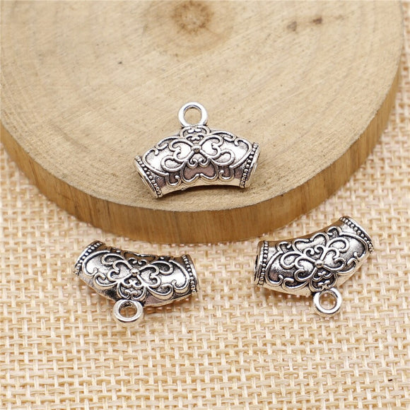 WYSIWYG 4pcs 13x19mm Pendant Charm Clip Clasp Bail Beads Hanging Connector Pendants For Necklace Making For Jewelry Making