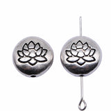 WYSIWYG 4pcs 14x14mm Antique Silver Color Small Hole Lotus Spacer Beads For Jewelry Making DIY Jewelry Findings EF3938
