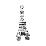 WYSIWYG 4pcs 15x42mm 3D Tower Charms Antique Silver Color For Jewelry Making Zinc Alloy Charms Pendant DIY Jewelry Findings