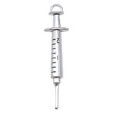 WYSIWYG 4pcs 15x62mm Syringe Charms Pendants For Jewelry Making 2 Colors Antique Silver Plated Antique Bronze Plated