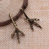 WYSIWYG 4pcs 2 Colors 14x33mm Eagle Claw Charms For Jewelry Making Jewelry Findings Bird Claw Charms Pendant