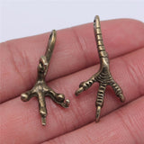 WYSIWYG 4pcs 2 Colors 14x33mm Eagle Claw Charms For Jewelry Making Jewelry Findings Bird Claw Charms Pendant