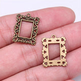 4pcs 20x15mm Photo Frame Charms For Jewelry Making Retro Rectangle Photo Frame Charms Charm Photo Frame ef4709