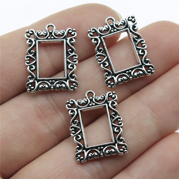 4pcs 20x15mm Photo Frame Charms For Jewelry Making Retro Rectangle Photo Frame Charms Charm Photo Frame ef4709