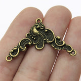 WYSIWYG 4pcs 20x42mm Pendant Lucky Connector Lucky Connector Charm Pendants For Jewelry Making Lucky Connector Pendants