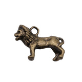 WYSIWYG 4pcs 23x15mm Pendant Lion Animal 3D Lion Charm Pendants For Jewelry Making Antique Silver Color Lion Pendants