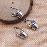 WYSIWYG 4pcs 25x11x8mm Movable 3D Buckets Charm Charms For Jewelry Making Movable 3D Buckets Charms Buckets