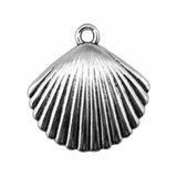 WYSIWYG 4pcs 25x24mm 2 Colors Antique Silver Color Antique Bronze Plated Shell Pendant Charm Cowrie Shells Pendant Shell Charm