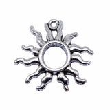 WYSIWYG 4pcs 25x24mm Antique Silver Color Gold Color Sun Charms For Jewelry Making DIY Jewelry Findings
