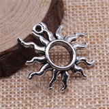 WYSIWYG 4pcs 25x24mm Antique Silver Color Gold Color Sun Charms For Jewelry Making DIY Jewelry Findings
