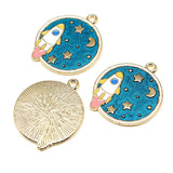 WYSIWYG 4pcs 25x29mm Rocket Space Charms KC Gold Color Plated For DIY Jewelry Making Zinc Alloy Charms Pendant Jewelry Findings