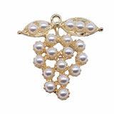 WYSIWYG 4pcs 26x26mm Grape Charms Electrophoresis KC Gold Color Plated For Jewelry Making Zinc Alloy DIY Charms Jewelry Findings