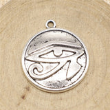 WYSIWYG 4pcs 27mm Eye Of Horus Charms Pendants For Jewelry Making Antique Silver Plated Antique Bronze Color Jewelry Findings