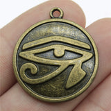 WYSIWYG 4pcs 27mm Eye Of Horus Charms Pendants For Jewelry Making Antique Silver Plated Antique Bronze Color Jewelry Findings