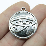 WYSIWYG 4pcs 27mm Eye Of Horus Charms Pendants For Jewelry Making Antique Silver Plated Antique Bronze Color Jewelry Findings