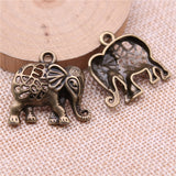 4pcs 27x29mm Hollow Elephant Charms Pendants For Jewelry Making DIY Jewelry Findings Jewelry Accessories ef4431
