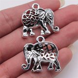 4pcs 27x29mm Hollow Elephant Charms Pendants For Jewelry Making DIY Jewelry Findings Jewelry Accessories ef4431