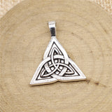 WYSIWYG 4pcs 28x24mm Double Sided Triquetra Symbol Charms For Jewelry Making Antique Silver Plated Antique Bronze Color