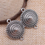 WYSIWYG 4pcs 28x41mm Body Chain Flower Porous Connector Antique Silver Color Jewelry Findings Jewelry Accessories