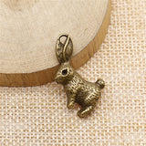 WYSIWYG 4pcs 29x19mm Pendant Rabbit Rabbit Charm Pendants For Jewelry Making Antique Silver Color Rabbit Pendants