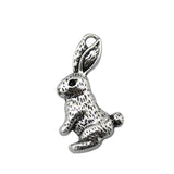 WYSIWYG 4pcs 29x19mm Pendant Rabbit Rabbit Charm Pendants For Jewelry Making Antique Silver Color Rabbit Pendants