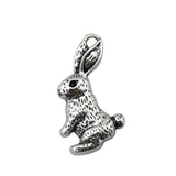 WYSIWYG 4pcs 29x19mm Pendant Rabbit Rabbit Charm Pendants For Jewelry Making Antique Silver Color Rabbit Pendants