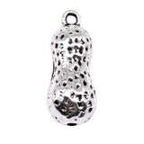 WYSIWYG 4pcs 30x13mm 3D Peanut Pendant Charms Antique Silver Color For Jewelry Making Zinc Alloy Jewelry Findings