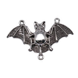 WYSIWYG 4pcs 30x48mm Antique Silver Color Bat Connector Charms For Jewelry Making