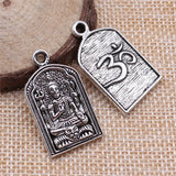 WYSIWYG 4pcs 31x17mm Yoga Goddess Charms Antique Silver Color Pendant Charms Jewelry Findings For Jewelry Making