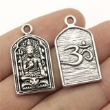WYSIWYG 4pcs 31x17mm Yoga Goddess Charms Antique Silver Color Pendant Charms Jewelry Findings For Jewelry Making
