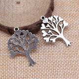 WYSIWYG 4pcs 32x25mm Tree Hearts Charm Pendants Hearts Tree Charm Hearts Tree Pendants For Jewelry Making