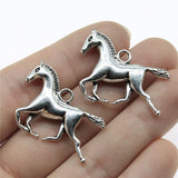 WYSIWYG 4pcs 32x26mm Horse Charms Antique Silver Color For Jewelry Making Zinc Alloy Charms Pendant DIY Jewelry Findings