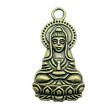 WYSIWYG 4pcs 34x18mm Double Sided Goddess Of Mercy Charms For Jewelry Making Antique Silver Plated Antique Bronze Color EF3712