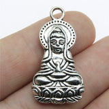 WYSIWYG 4pcs 34x18mm Double Sided Goddess Of Mercy Charms For Jewelry Making Antique Silver Plated Antique Bronze Color EF3712