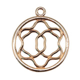 WYSIWYG 4pcs 34x40mm Flower Charms Electrophoresis KC Gold Color Plated For DIY Jewelry Making Charms Pendant Jewelry Findings