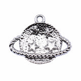 WYSIWYG 4pcs 35x27mm Universe Pendant Charms Antique Silver Color For Jewelry Making Zinc Alloy Jewelry Findings