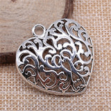 WYSIWYG 4pcs 35x35mm Big Filigree Heart Charm Pendants DIY Jewelry Making Filigree Heart Pendants Charm For Necklace Making EF3735